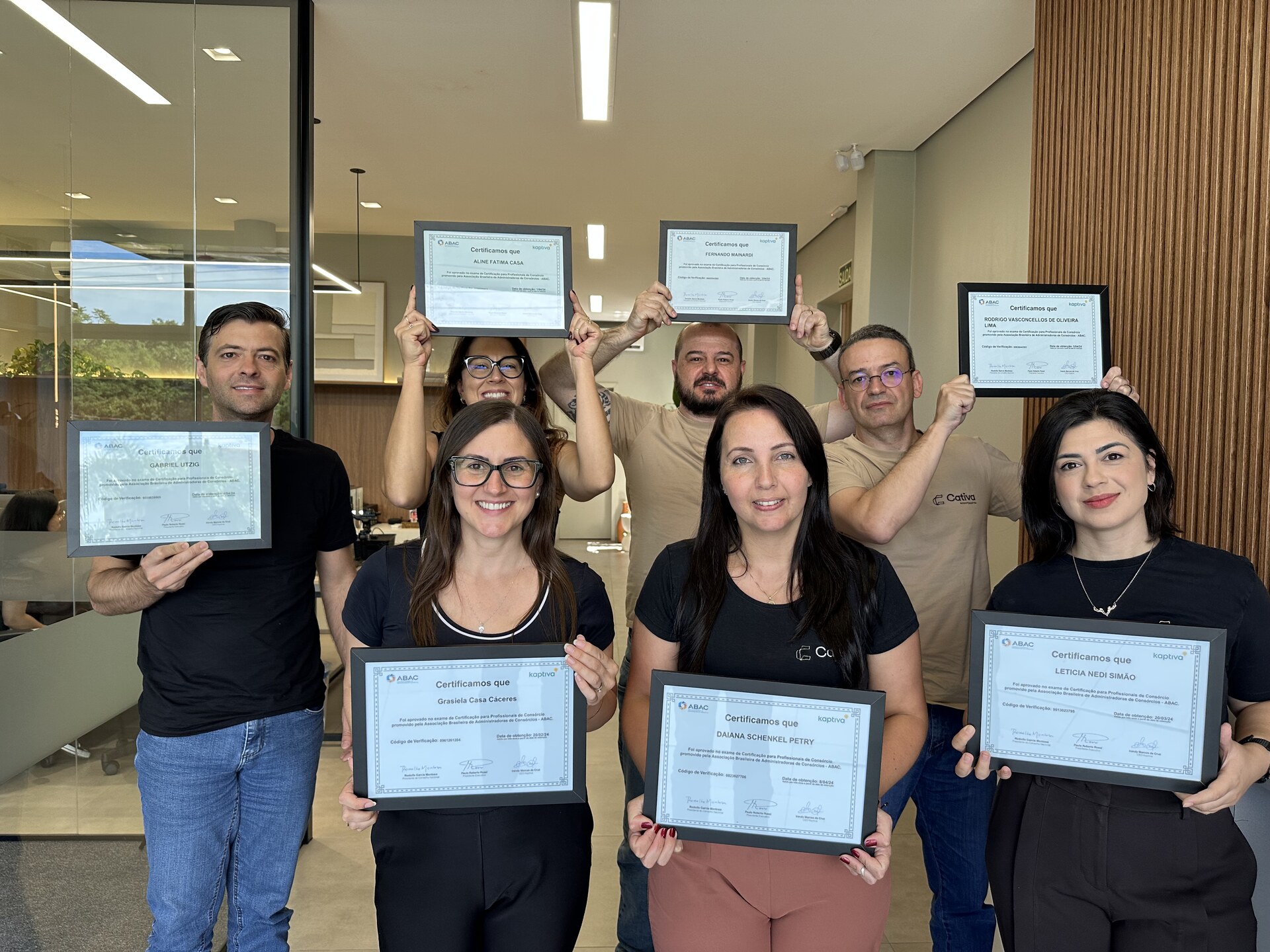 Equipe Cativa certificada em 2026